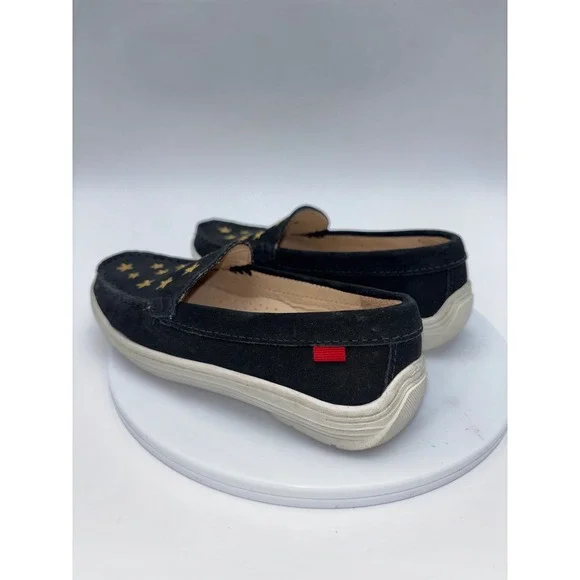 MARC JOSEPH New York Kids Suede Loafer Shoe Black Star Leather 12 Toddler - Picture 4 of 8